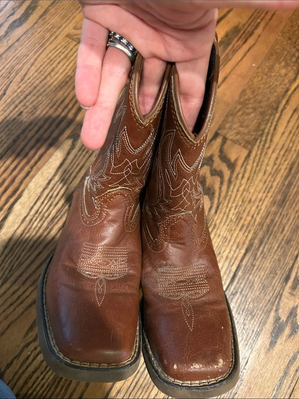 Durango Kids Chestnut Brown Western Pull-On Boots
